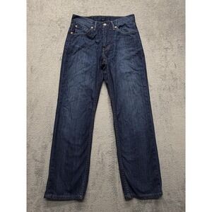 Levis 514 Jeans Mens Measured 28x27 Dark Wash Denim Slim Fit Five Pocket
